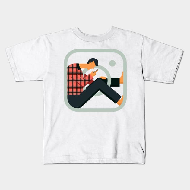 Instagram Addict Kids T-Shirt by Zakaria Azis